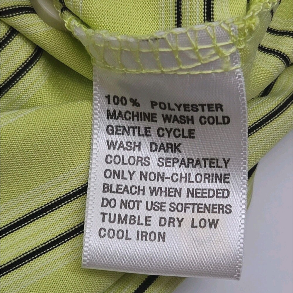 Greg Norman Polo Shirt Golf Play Dry Yellow Black Stripe Men Sz Medium NEW - Picture 9 of 13